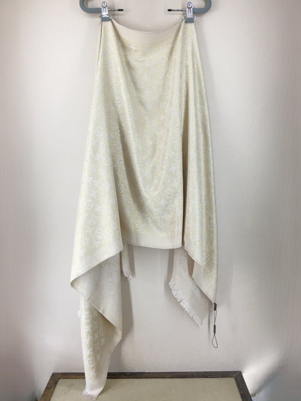 Monogram Stole Scarf, 27" x 66" with 1/2 fringe edge